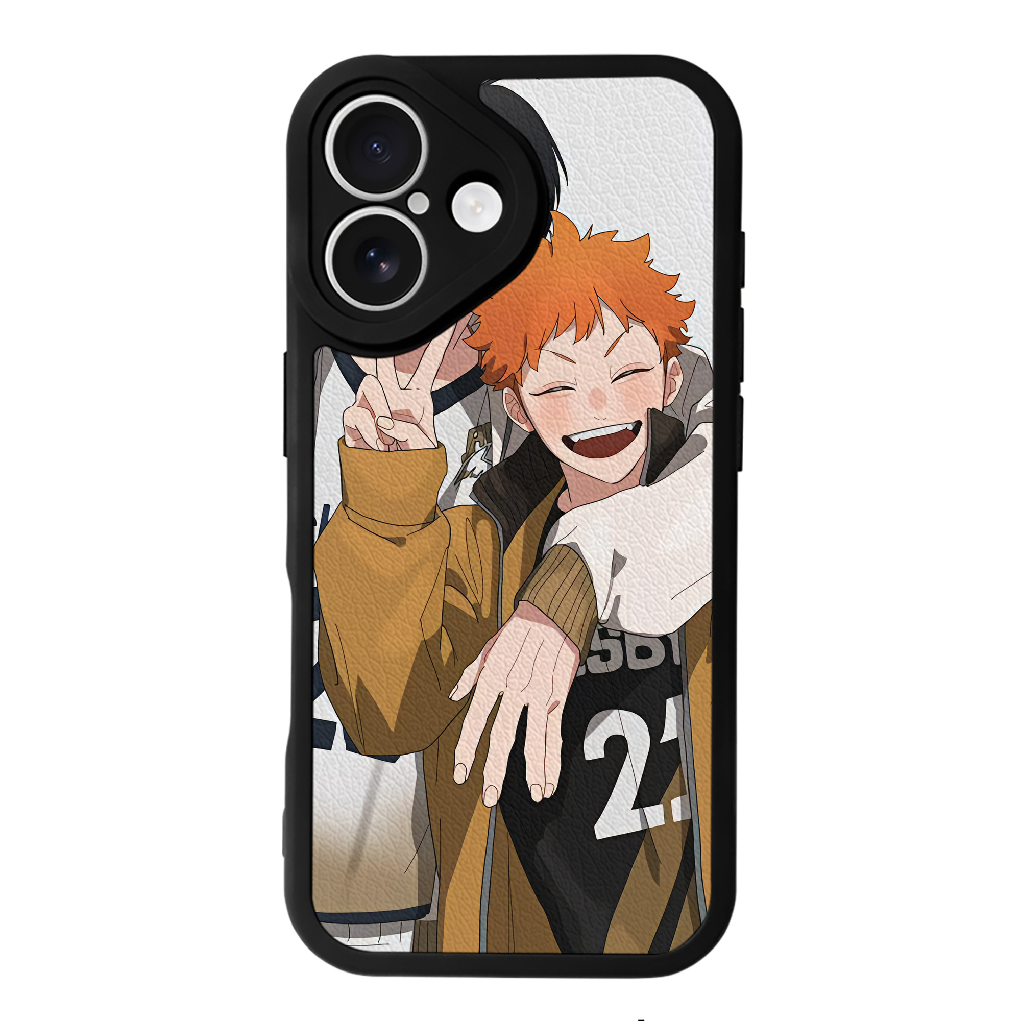 （画像用） ハイキュー!! Haikyu!! 【iPhone 16シリーズ対応】シリコンスマホケース（レザー調） 材質：シリコン